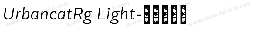 UrbancatRg Light字体转换